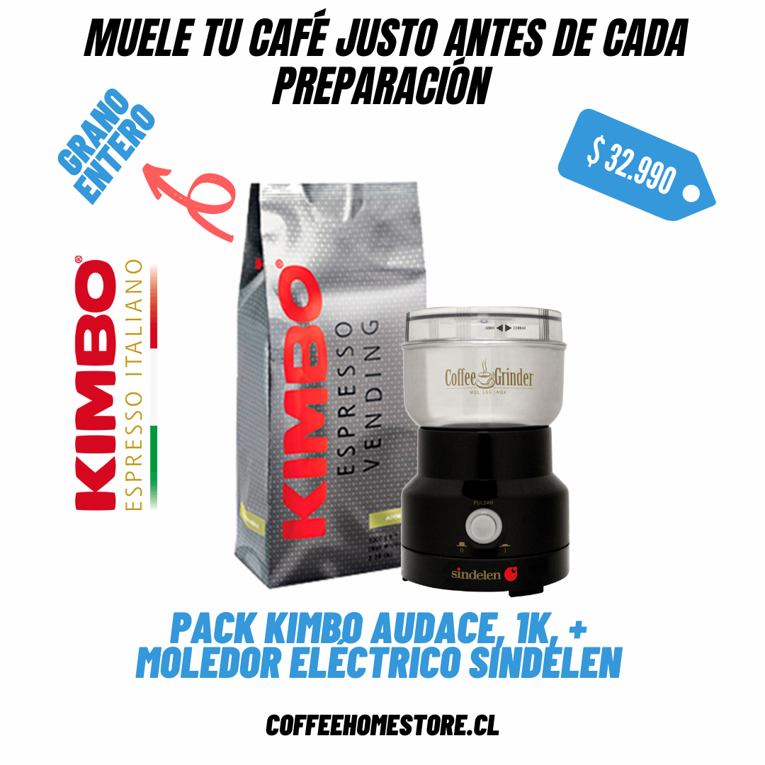Pack café Kimbo Audace Grano Entero 1 kilo + Molinillo eléctrico - Coffe  Home Store